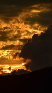 Preview wallpaper clouds, sky, sunset, dark
