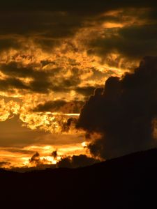 Preview wallpaper clouds, sky, sunset, dark