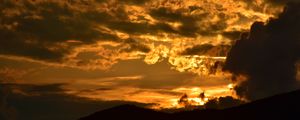 Preview wallpaper clouds, sky, sunset, dark