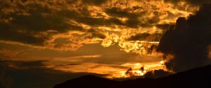 Preview wallpaper clouds, sky, sunset, dark