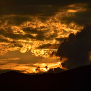 Preview wallpaper clouds, sky, sunset, dark