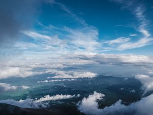 Preview wallpaper clouds, sky, top view