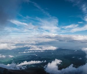 Preview wallpaper clouds, sky, top view