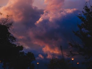 Preview wallpaper clouds, sky, twilight, dark, evening