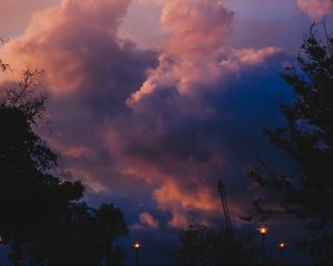 Preview wallpaper clouds, sky, twilight, dark, evening