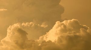 Preview wallpaper clouds, sky, yellow