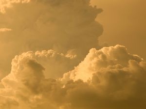 Preview wallpaper clouds, sky, yellow