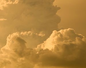Preview wallpaper clouds, sky, yellow