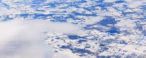 Preview wallpaper clouds, snow, surface, aerial view