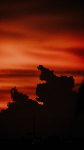 Preview wallpaper clouds, sunset, dark, sky