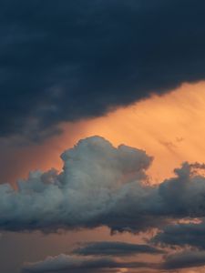 Preview wallpaper clouds, sunset, evening, sky