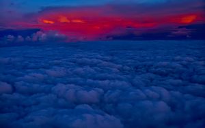 Preview wallpaper clouds, sunset, height, sky