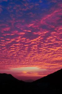 Preview wallpaper clouds, sunset, hills, porous, evening