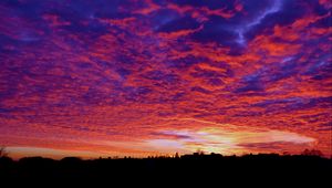 Preview wallpaper clouds, sunset, horizon, sky, porous