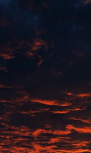 Preview wallpaper clouds, sunset, night