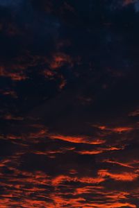 Preview wallpaper clouds, sunset, night