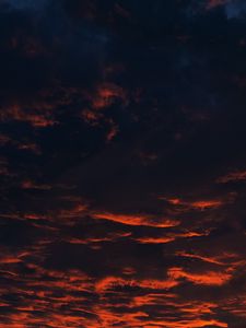Preview wallpaper clouds, sunset, night