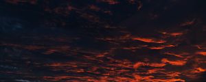 Preview wallpaper clouds, sunset, night