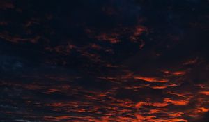 Preview wallpaper clouds, sunset, night