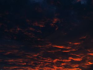 Preview wallpaper clouds, sunset, night