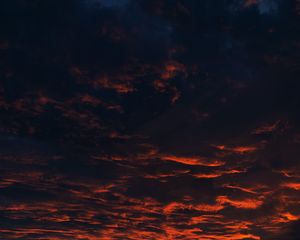 Preview wallpaper clouds, sunset, night
