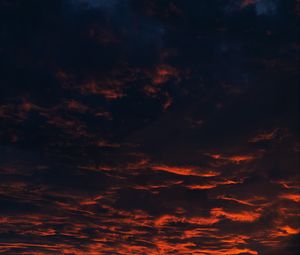 Preview wallpaper clouds, sunset, night