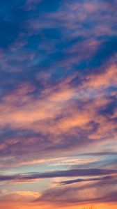 Preview wallpaper clouds, sunset, porous