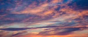 Preview wallpaper clouds, sunset, porous