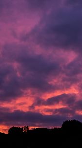 Preview wallpaper clouds, sunset, porous, sky, horizon