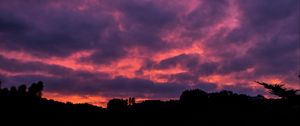 Preview wallpaper clouds, sunset, porous, sky, horizon