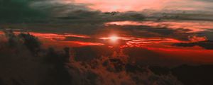 Preview wallpaper clouds, sunset, sky, porous, dark, light