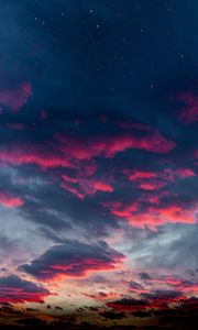 Preview wallpaper clouds, sunset, sky, pink