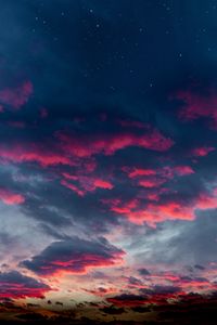 Preview wallpaper clouds, sunset, sky, pink