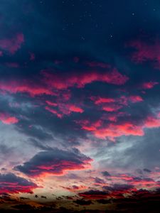 Preview wallpaper clouds, sunset, sky, pink