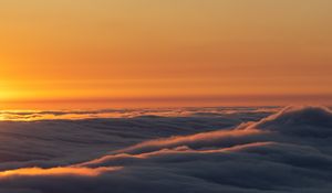 Preview wallpaper clouds, sunset, sky, height