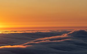Preview wallpaper clouds, sunset, sky, height