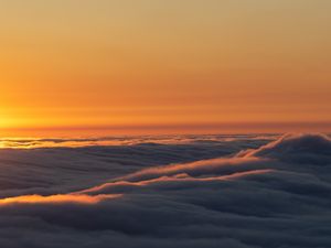 Preview wallpaper clouds, sunset, sky, height