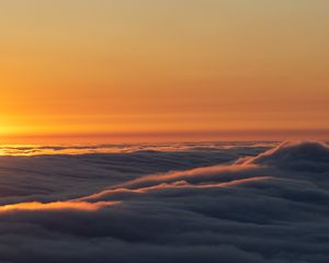 Preview wallpaper clouds, sunset, sky, height