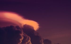Preview wallpaper clouds, sunset, sky, purple