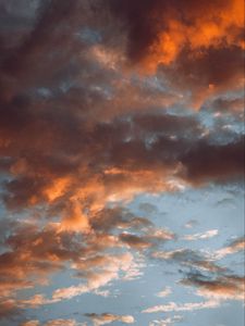 Preview wallpaper clouds, sunset, sky, pink, evening