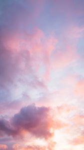 Preview wallpaper clouds, sunset, sky, pink, dusk, evening