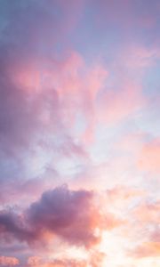 Preview wallpaper clouds, sunset, sky, pink, dusk, evening