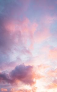 Preview wallpaper clouds, sunset, sky, pink, dusk, evening