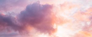 Preview wallpaper clouds, sunset, sky, pink, dusk, evening