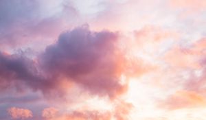 Preview wallpaper clouds, sunset, sky, pink, dusk, evening