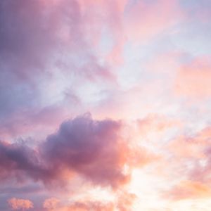 Preview wallpaper clouds, sunset, sky, pink, dusk, evening