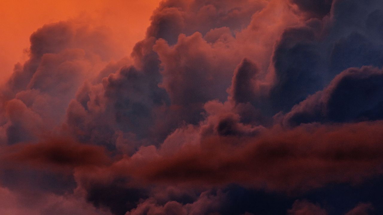 Wallpaper clouds, sunset, sky, atmosphere