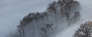 Preview wallpaper clouds, trees, mountains, landscape