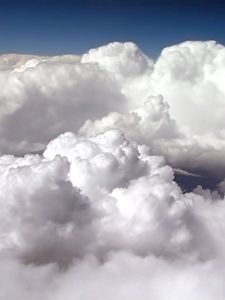 Preview wallpaper clouds, volume, white, blue, height