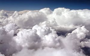 Preview wallpaper clouds, volume, white, blue, height